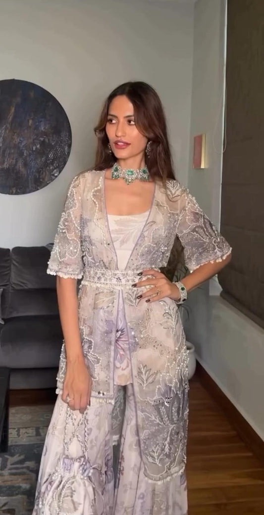 Premium Printed Sharara Co-Ord Set | Party Wear Ethnic Outfit