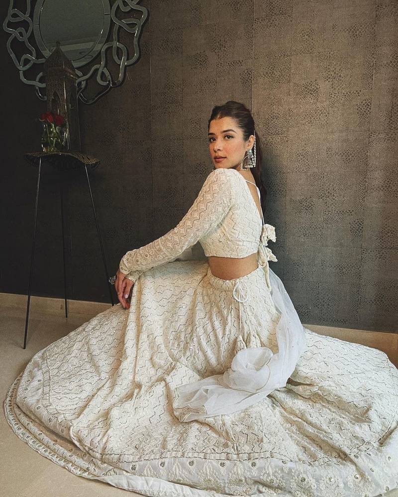Royal White Georgette Lehenga Choli Suits-Party Wear