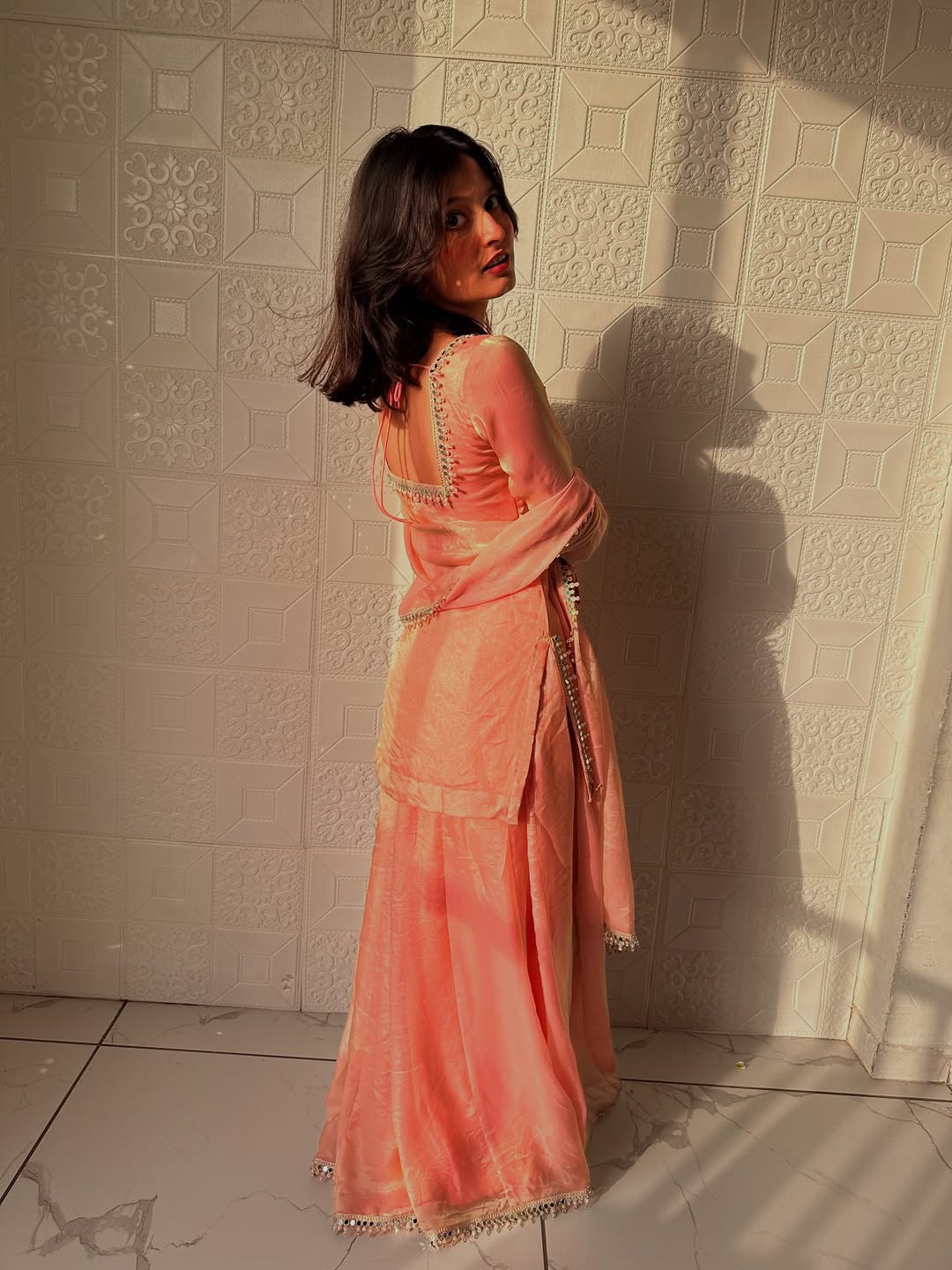 Premium Fandy Silk Kurta Palazzo Set With Dupatta-Ready To Wear Outfits