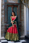 Radiant  Narayan Pattu Zari Weaving Worked Lehenga Choli - Perfect For Wedding Occasion
