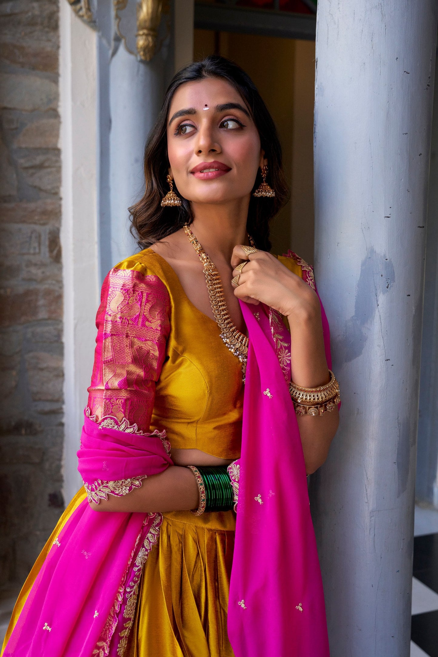 Radiant  Narayan Pattu Zari Weaving Worked Lehenga Choli - Perfect For Wedding Occasion