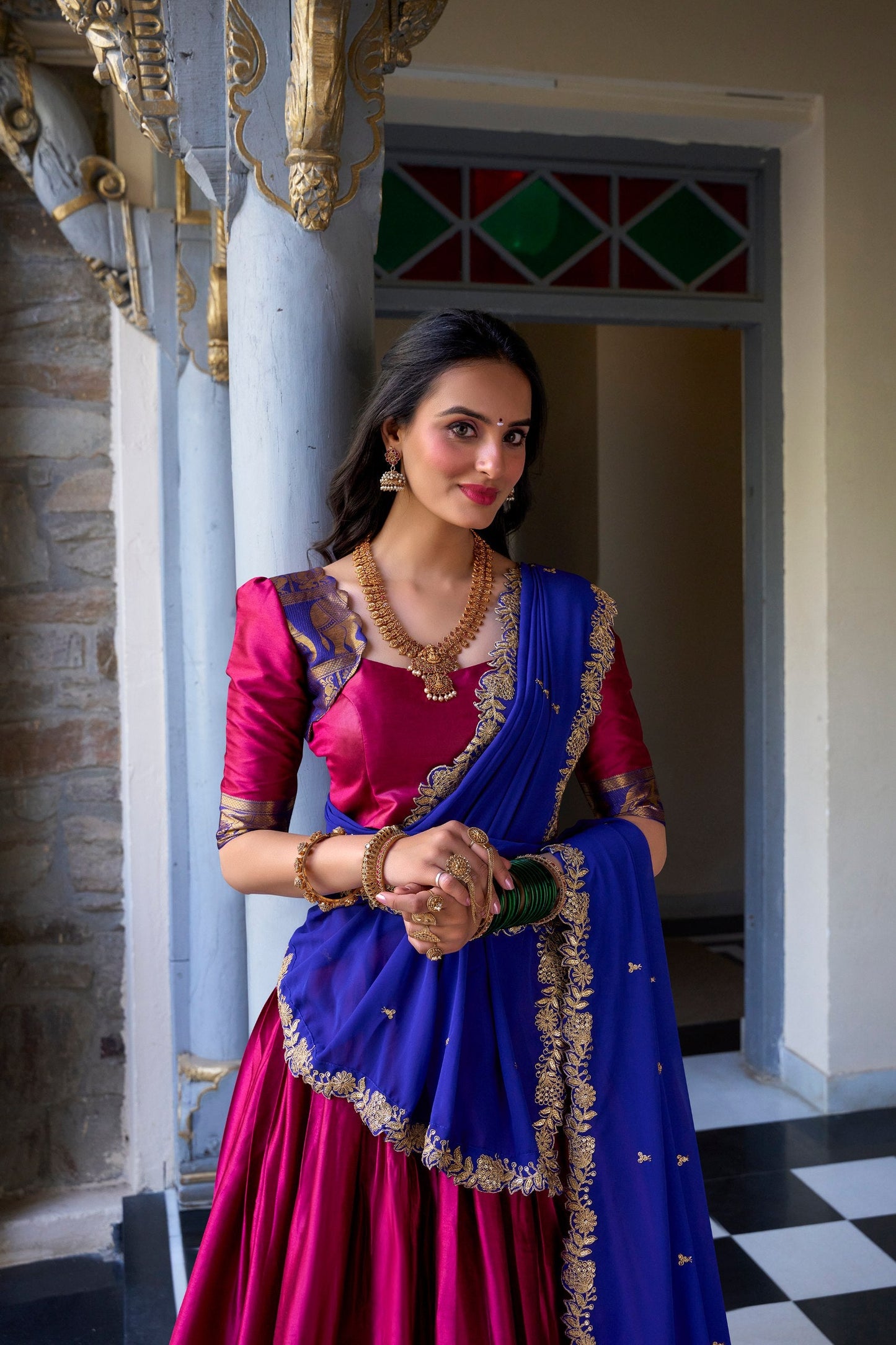 Radiant  Narayan Pattu Zari Weaving Worked Lehenga Choli - Perfect For Wedding Occasion