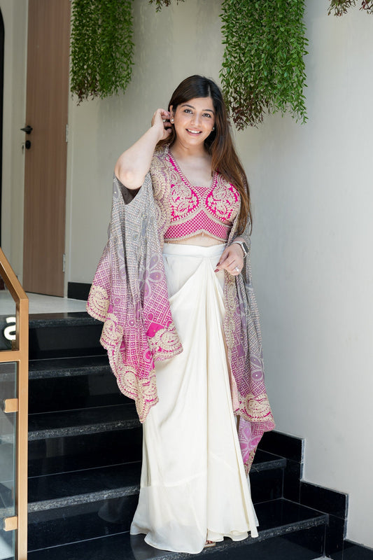 EXCLUSIVE THREE PIECE WESTERN OUTFIT FOR  DESIGNER LOOK