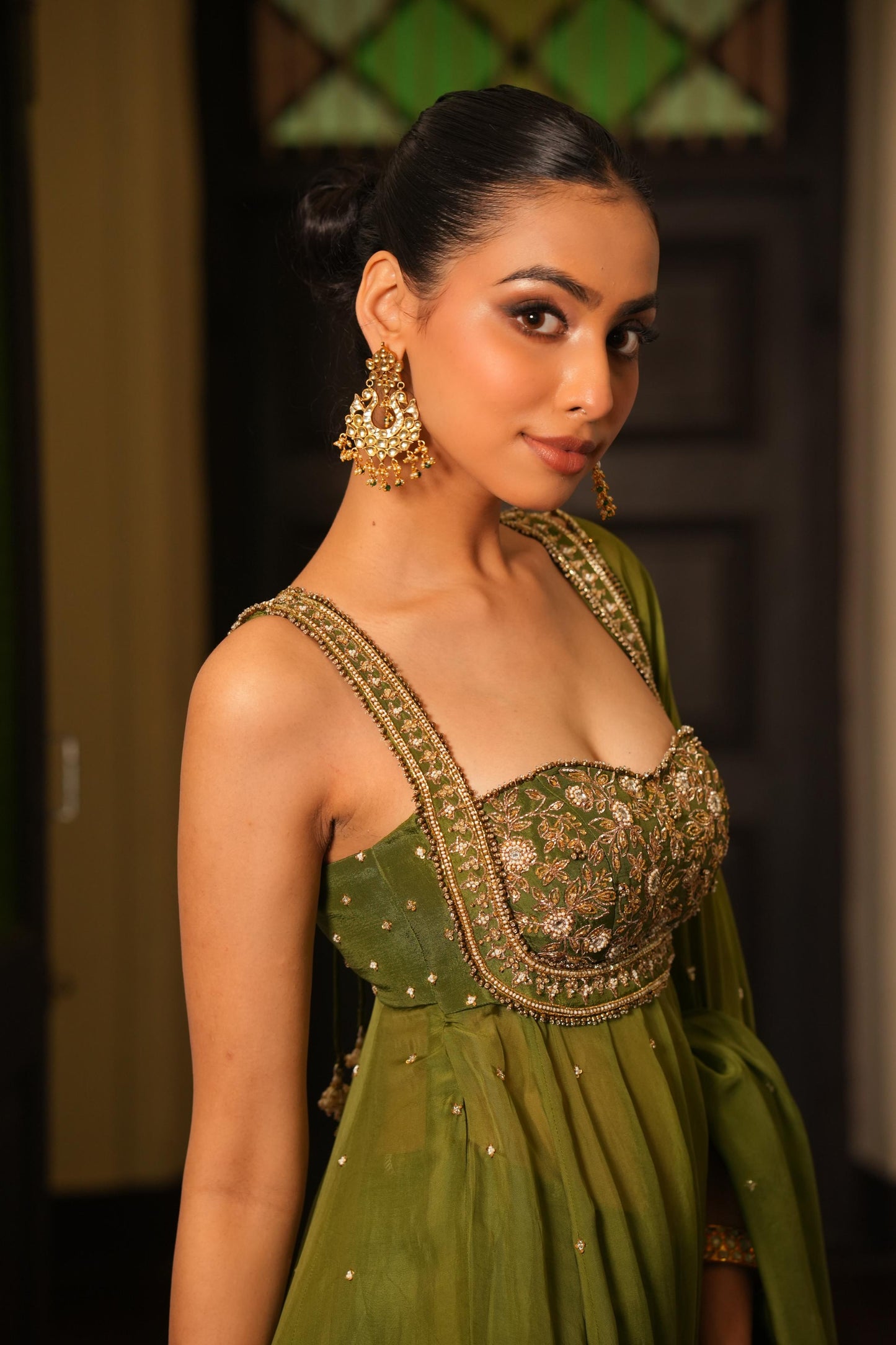 Mint Mehendi Green Fully Stiched  Anarkali  Suit