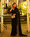 Rich Royal  Black Net Sequins Worked Designer Saree- Party Wear