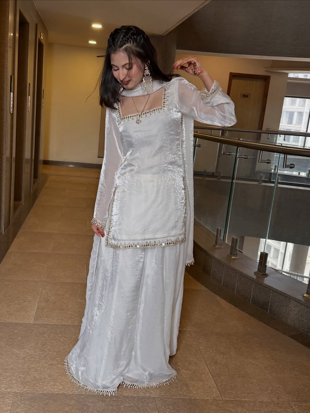 Premium Fandy Silk Kurta Palazzo Set With Dupatta-Ready To Wear Outfits