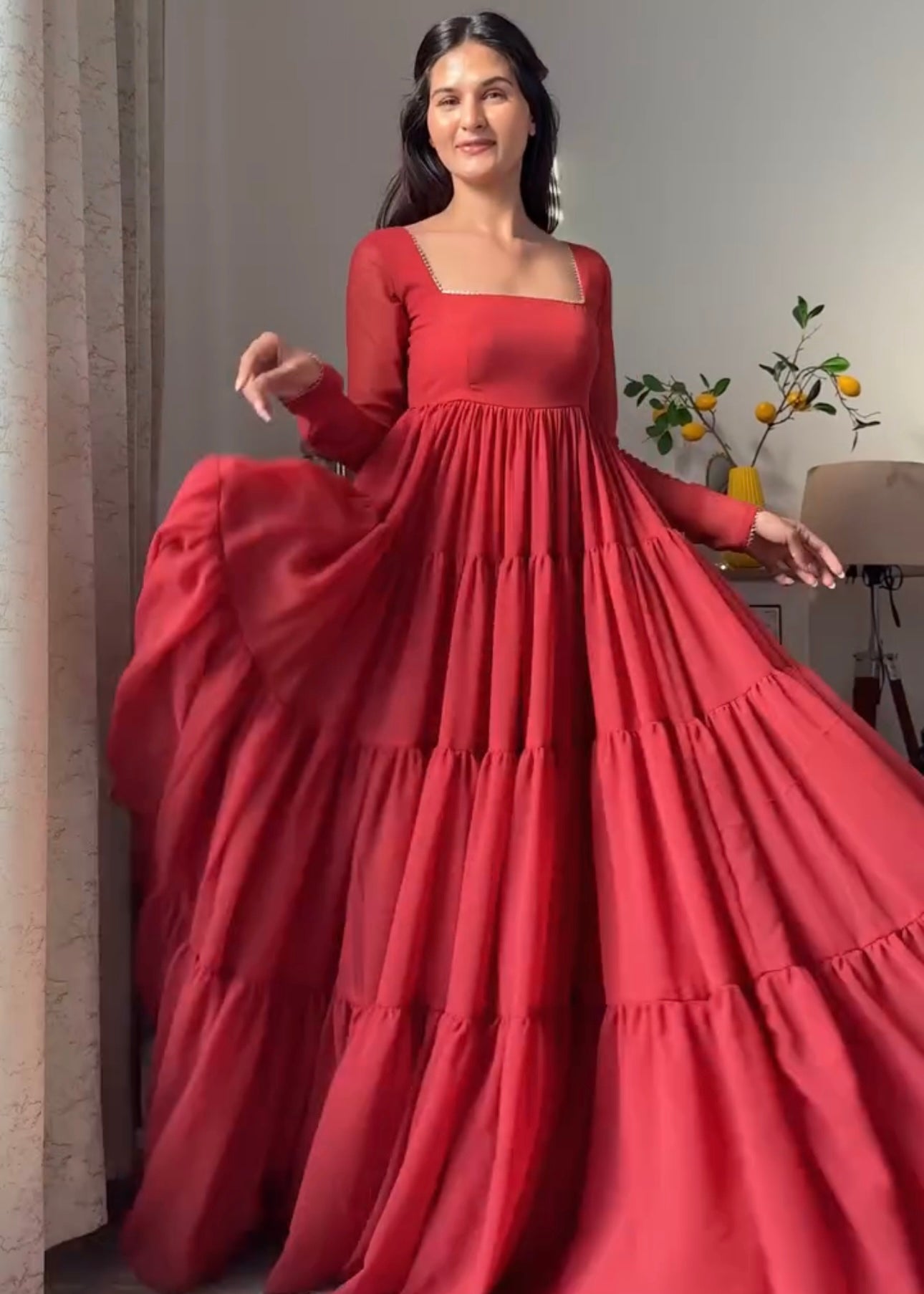 Royal Rich Purple -lightweight & brethable Anarkali dresses