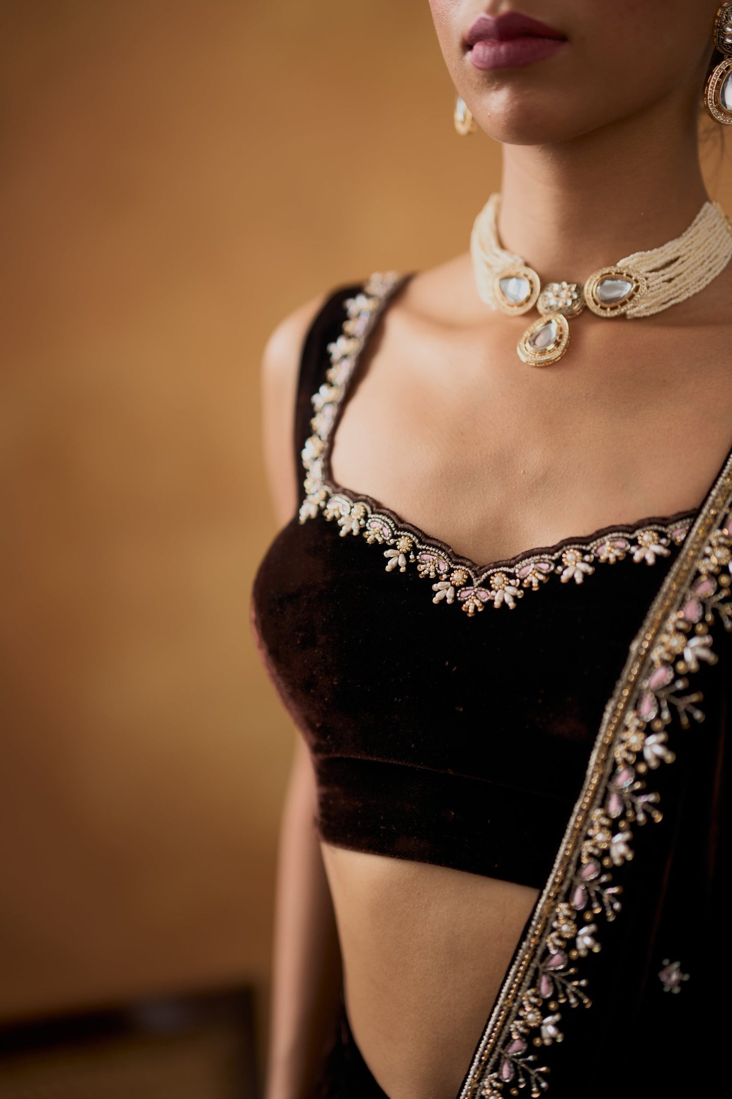 Royal Elegance  Luxury Soft Velvet Saree -Perfect For Wedding & Festive