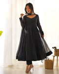 Heavy Pure Faux Georgette with Laheriya  Printed Fully Stitched Anarkali Pant Suit