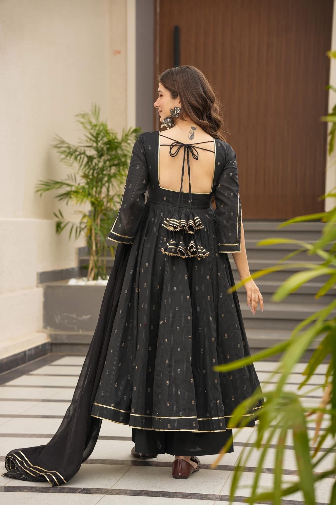 Exclusive Black Color Georgette Sequence Work Anarkali Suit