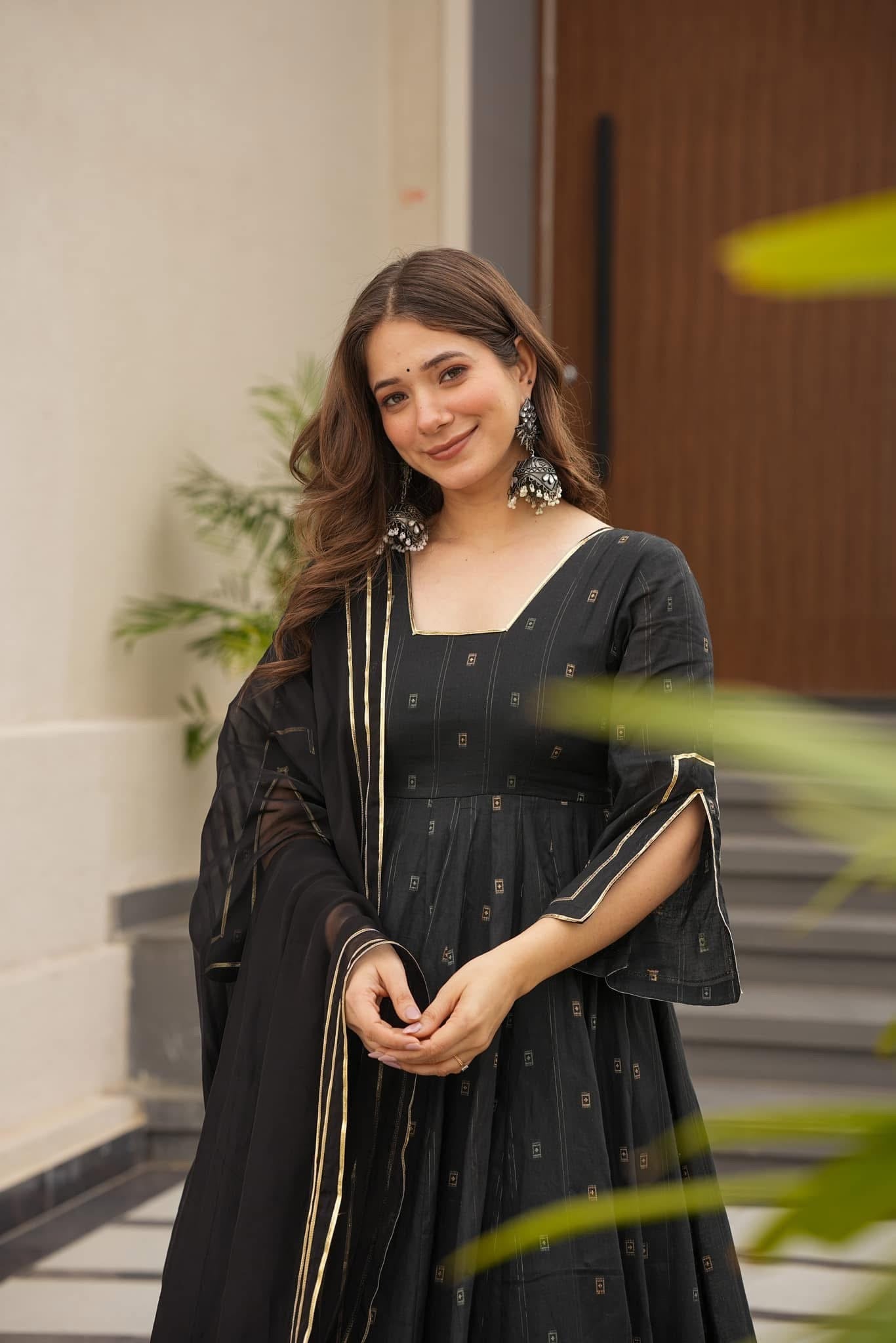 Exclusive Black Color Georgette Sequence Work Anarkali Suit