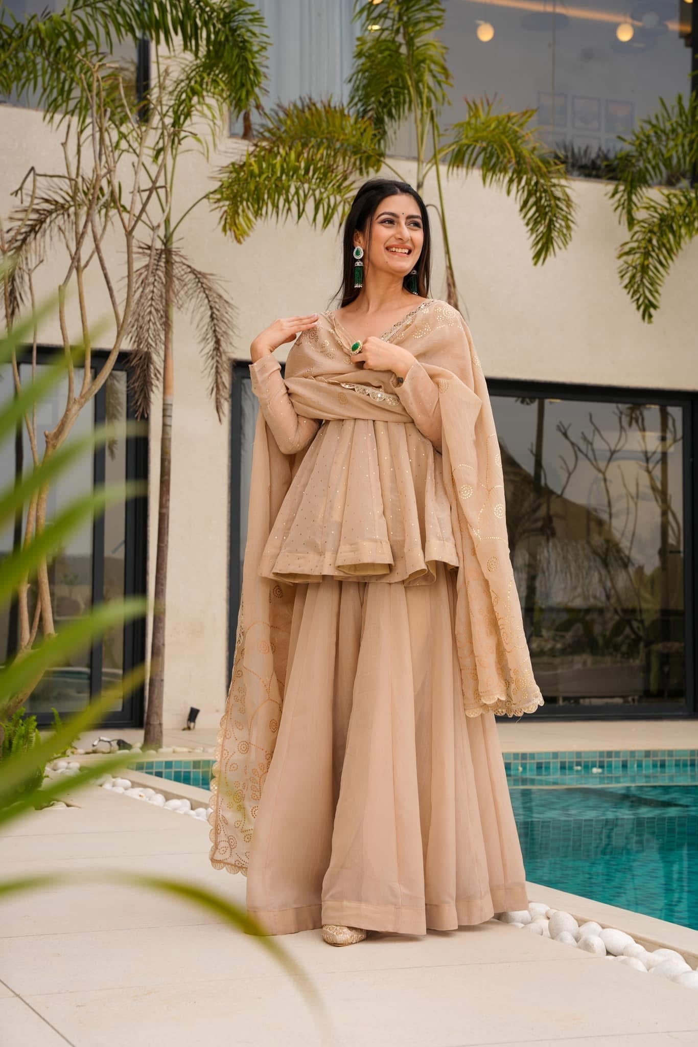 Festive & Wedding Wear Organza Sharara Set for Women