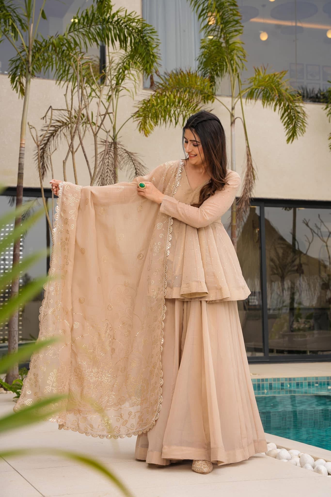 Festive & Wedding Wear Organza Sharara Set for Women