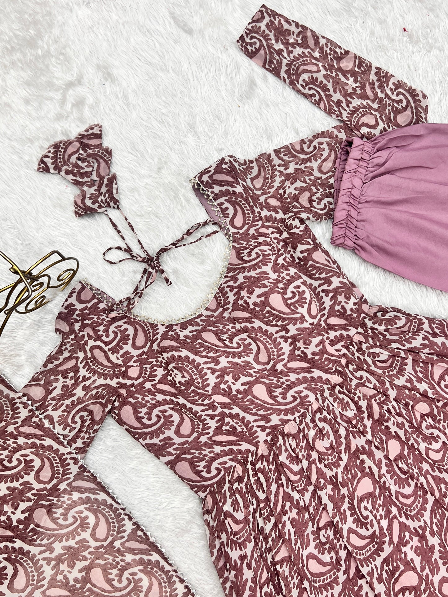 Amazing Digital Printed Faux Georgette Anarkali Pant Suit - INDIAN ELEGANCE