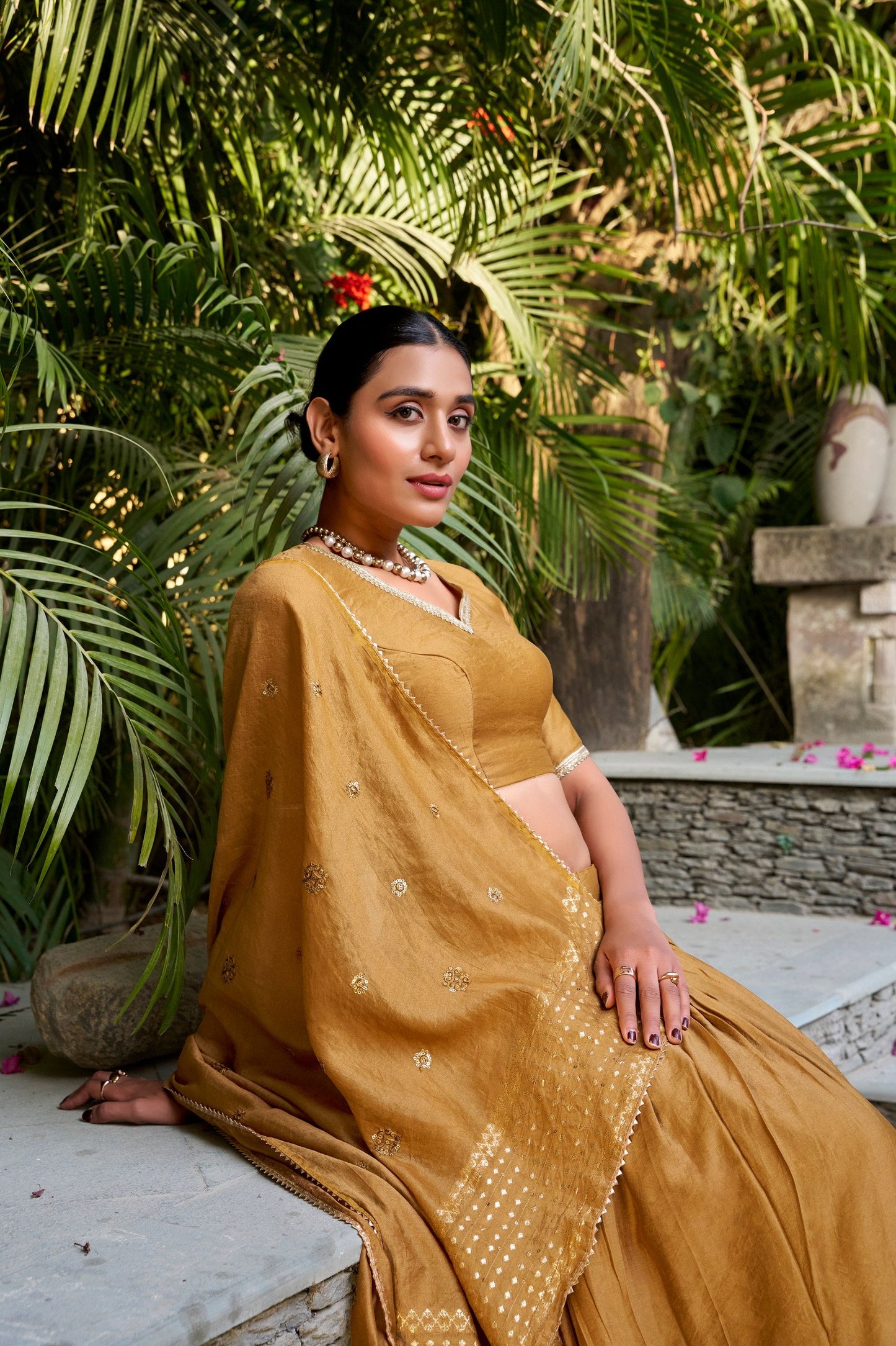 Gorgeous Pure Chanderi Silk Fabric Lehenga Choli -Festive Wear