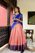 Royal Kanchipuram Silk Zari Weaving Worked Lehenga Choli -Kanchipuram Blouse