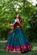 Refined Poly Cotton Zari Weaving Worked Lehenga Choli