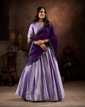 Radiant Jacquard Silk Weaving Worked Lehenga Choli - Fully Stiched Blouse
