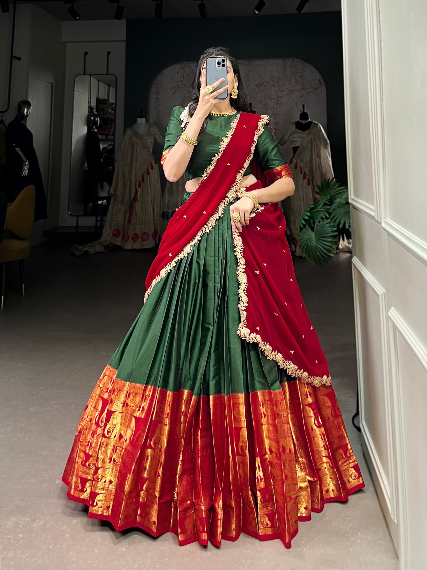 Radiant  Narayan Pattu Zari Weaving Worked Lehenga Choli - Perfect For Wedding Occasion