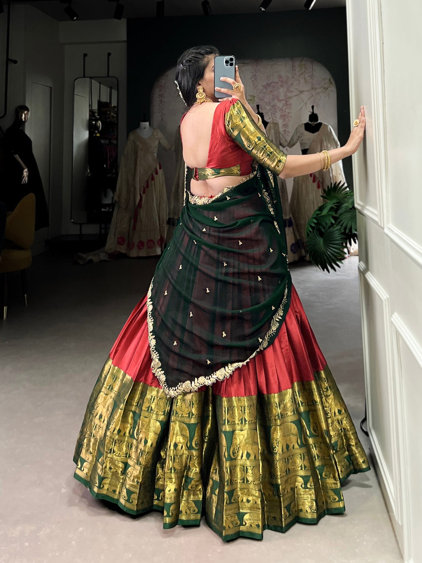 Radiant  Narayan Pattu Zari Weaving Worked Lehenga Choli - Perfect For Wedding Occasion