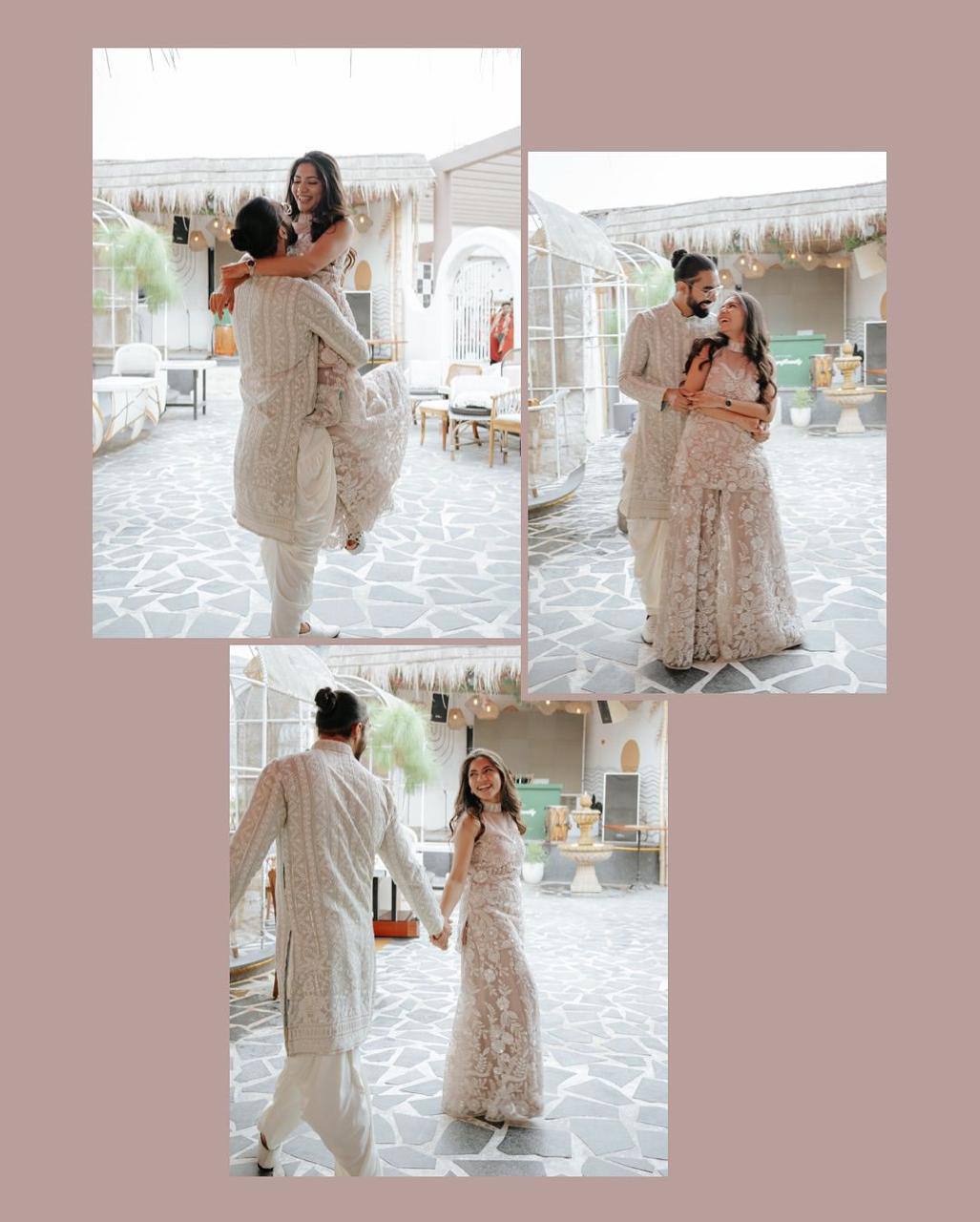 Elegant Off-White Party Wear Sharara Suit with Floral Embroidery