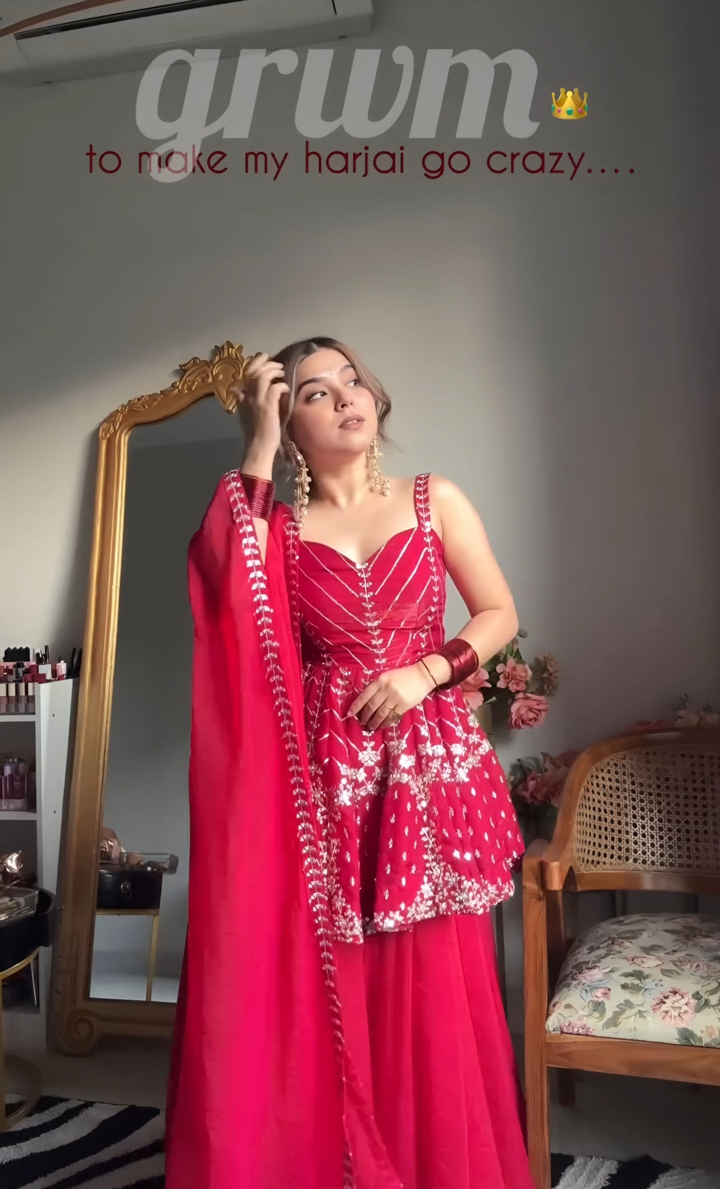 Rani Pink Heavy Sequin Kurti Sharara Suits -Wedding Wear