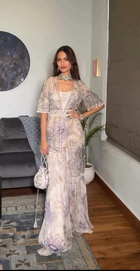 Premium Printed Sharara Co-Ord Set | Party Wear Ethnic Outfit