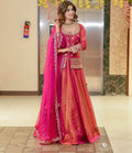 Designer Simmer Silk Lehenga Set – Embroidery & Moti Work - Perfect For Festive Occasion