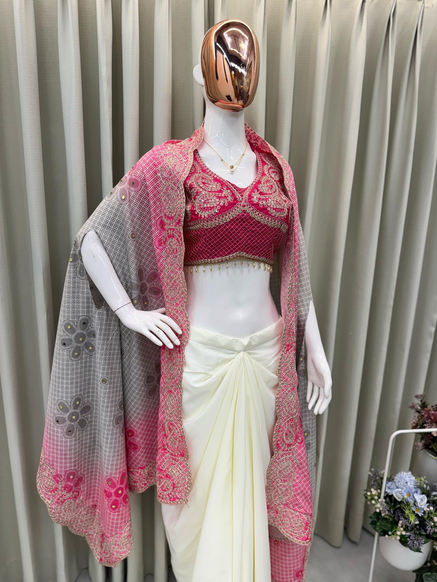 EXCLUSIVE THREE PIECE WESTERN OUTFIT FOR  DESIGNER LOOK