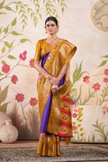 Traditional  Tussar Chex Patola Printed Weaving Worked Saree -Wedding Wear