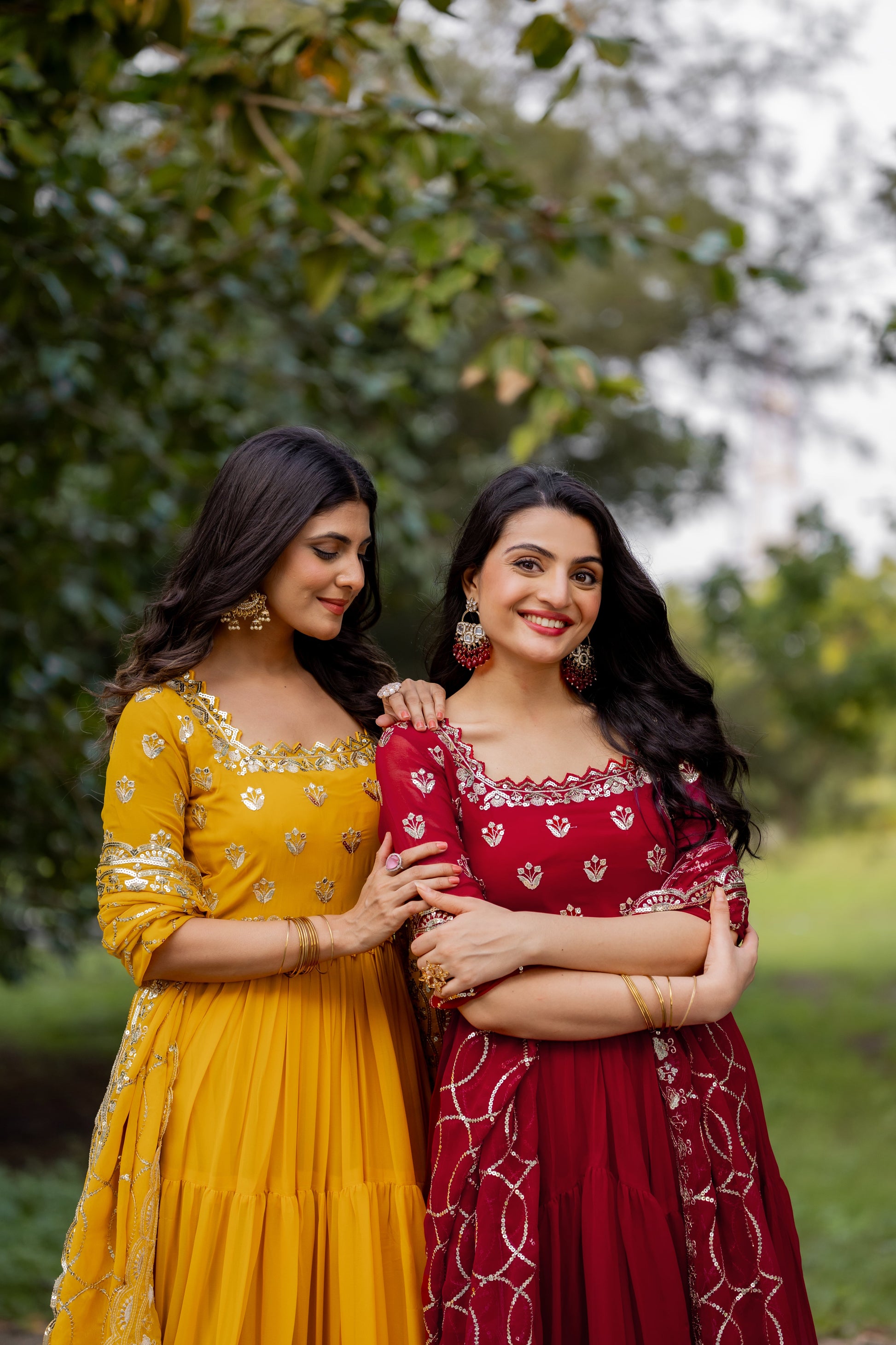 Magnificent Georgette Intricate Sequins Embroidered Suit - INDIAN ELEGANCE