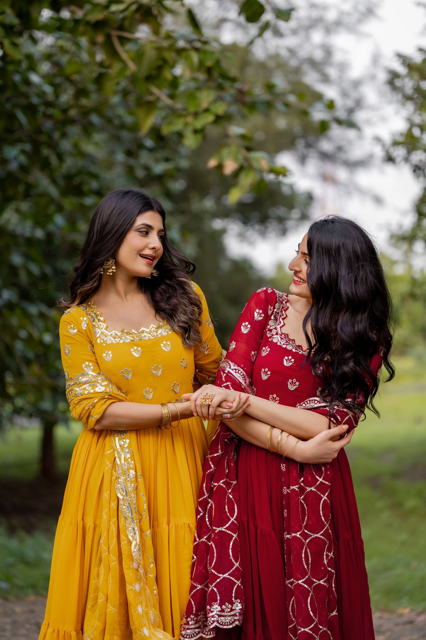 Magnificent Georgette Intricate Sequins Embroidered Suit - INDIAN ELEGANCE