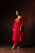 Festive & Wedding Wear Upada Silk Anarkali Suit with Organza Dupatta