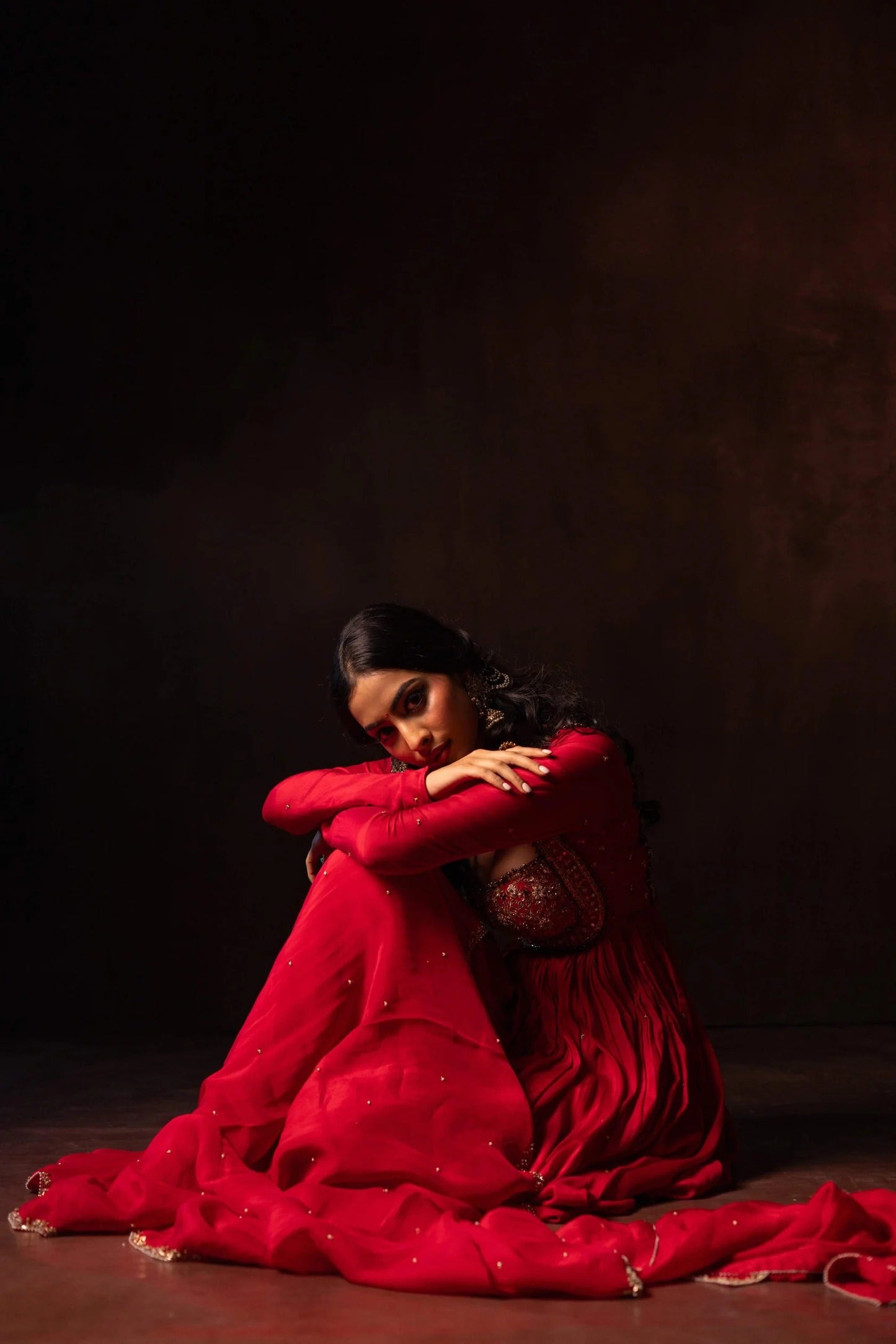 Festive & Wedding Wear Upada Silk Anarkali Suit with Organza Dupatta