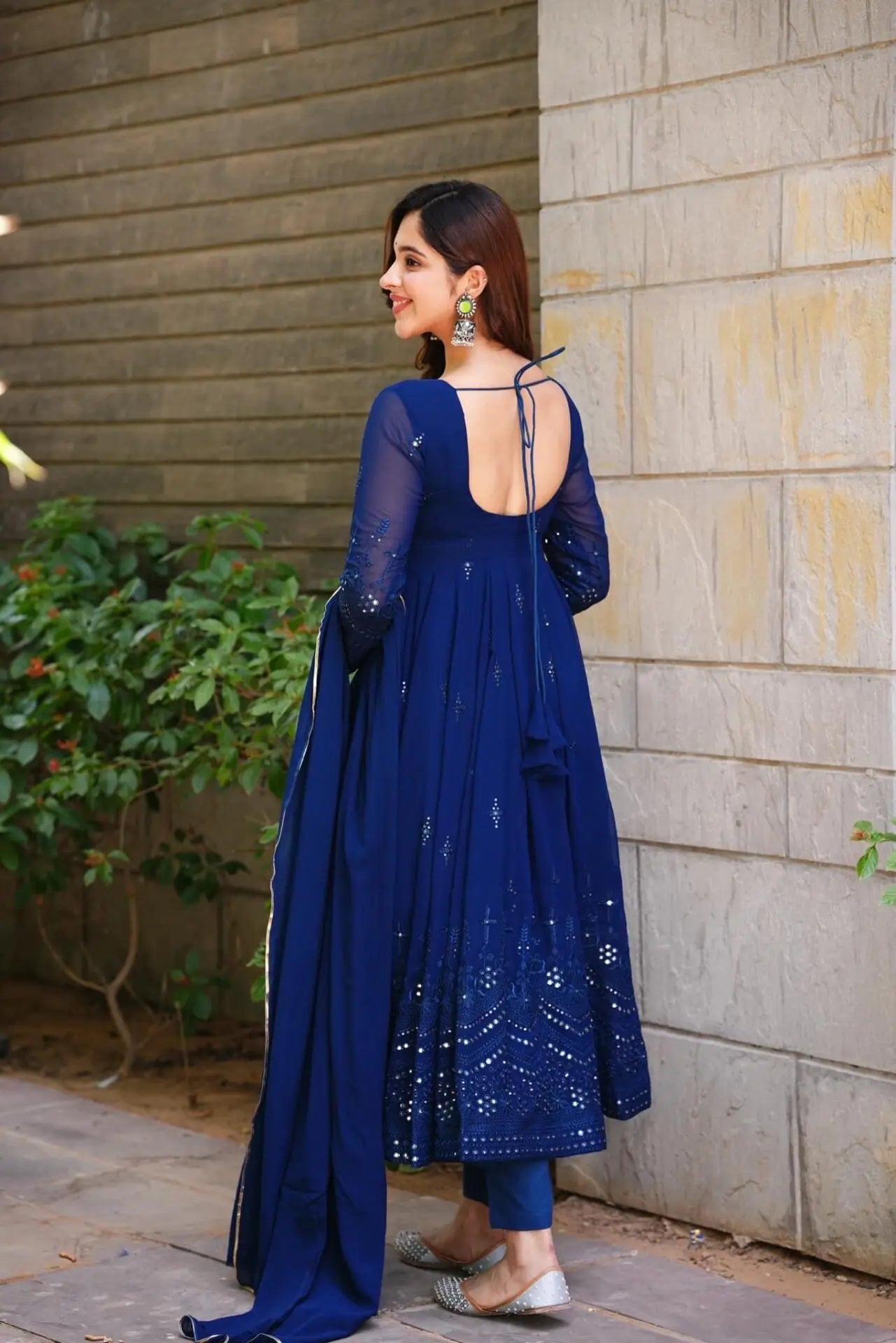 Premium Festive Wear Georgette Embroidered Suit Set